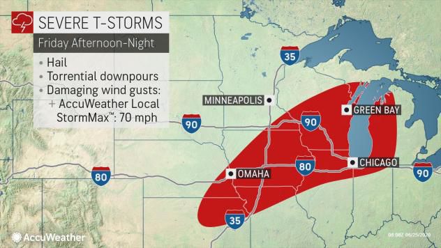 Severe storms outlook Friday by AccuWeather